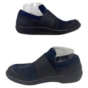 Traq By Alegria Shoes Womens 38 (7.5 US) Qwik Loafers Blue Fabric Casual Comfort